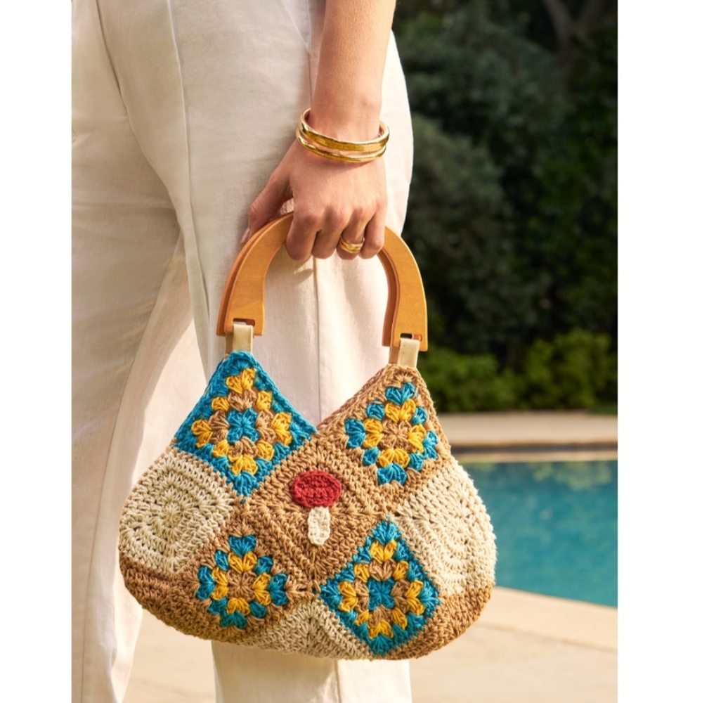 NO Boundaries Crochet Granny Squares Handbag